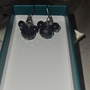 Elegant Purple Beaded Earrings